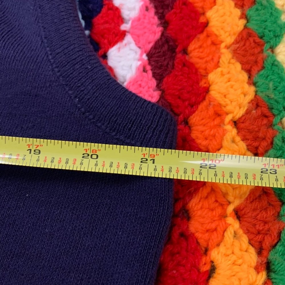 Vintage Jantzen Oversized Knit Eggplant Menswear V-Neck Sleeveless Sweat… - Picture 8 of 11